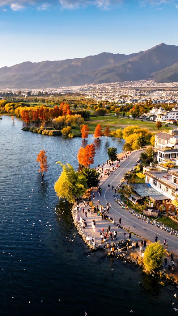 Erhai Lake shoreline